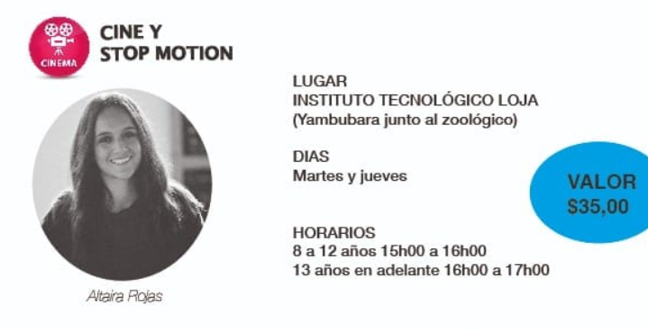 Talleres Casa de la Cultura Vilcabamba. Cine y Stop Motion