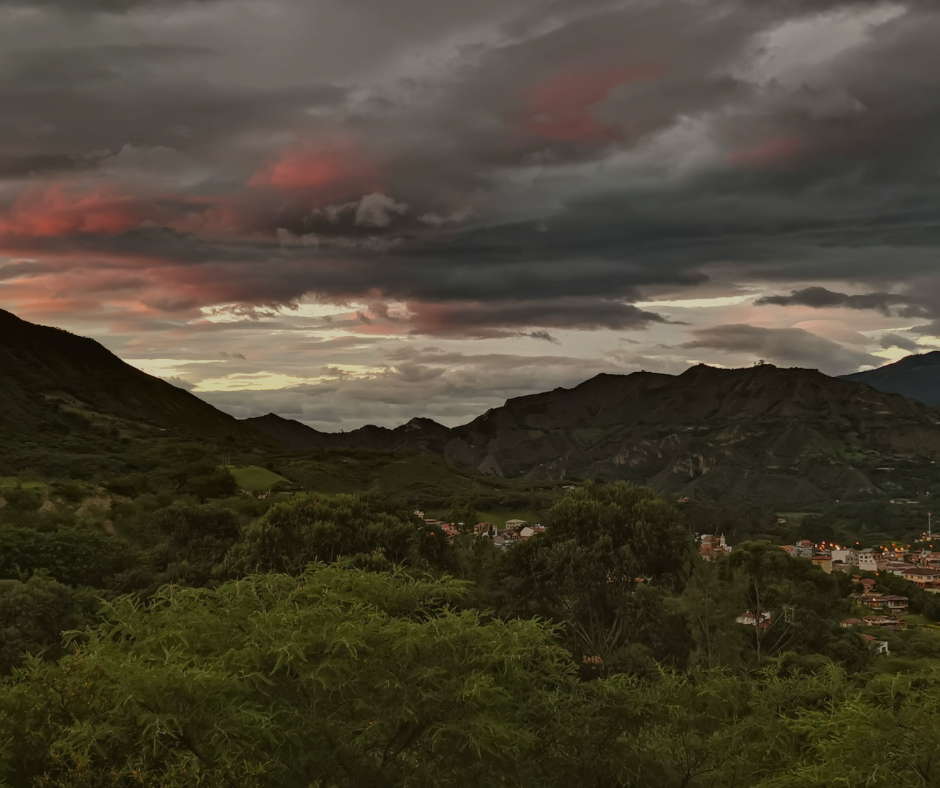 Vilcabamba, Ecuador al atardecer